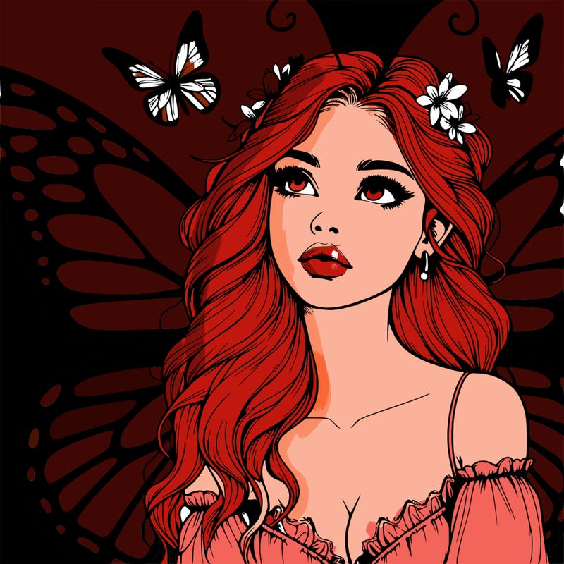 butterfly fairy realistic girl