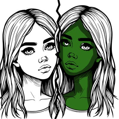 realistic girl split