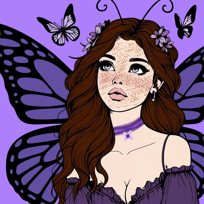 butterfly fairy realistic girl