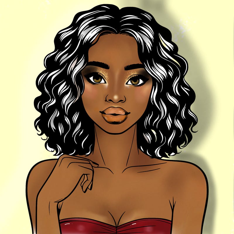 realistic black woman