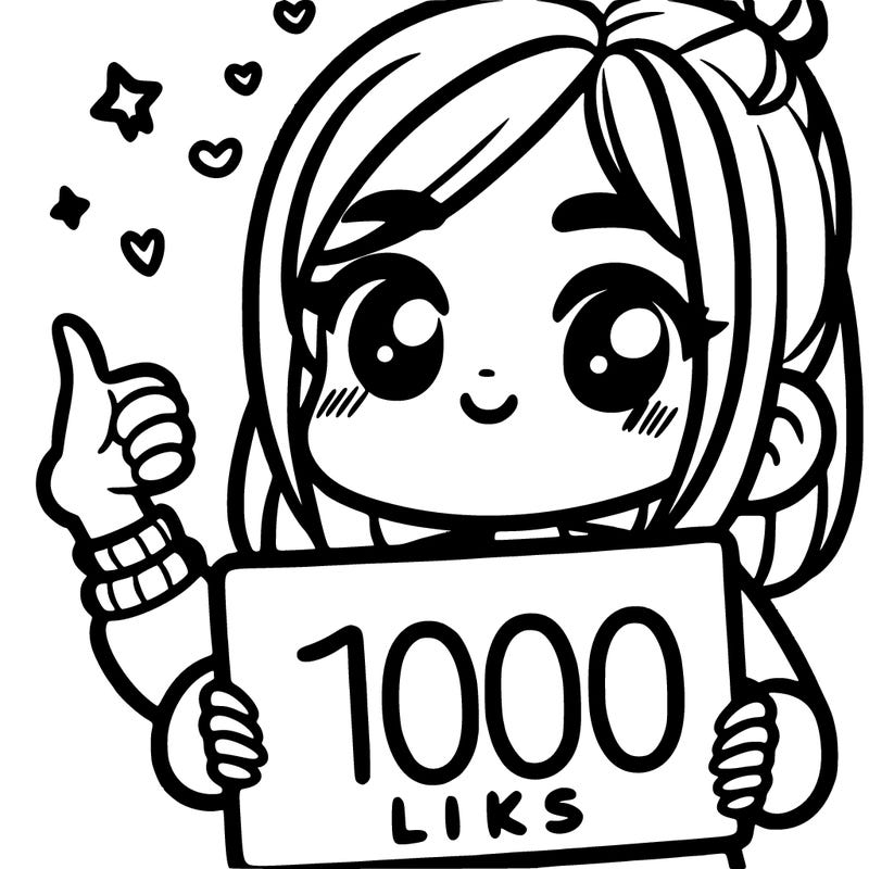 a girl holding a 100 likes sign