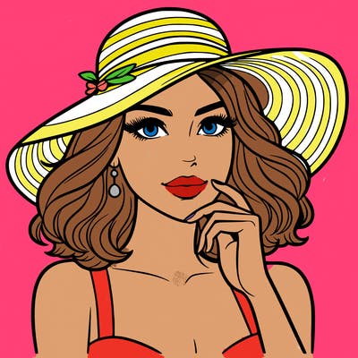 beautiful woman in hat