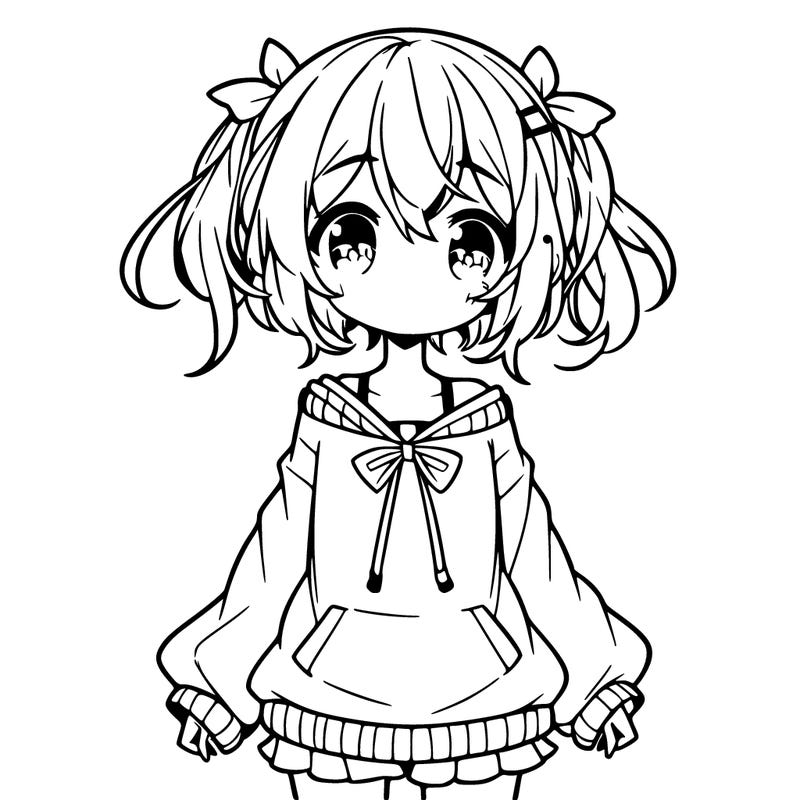 manga character in a cute outfit