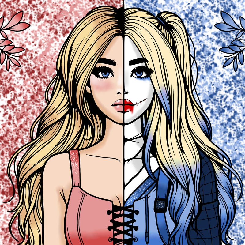 realistic girl split