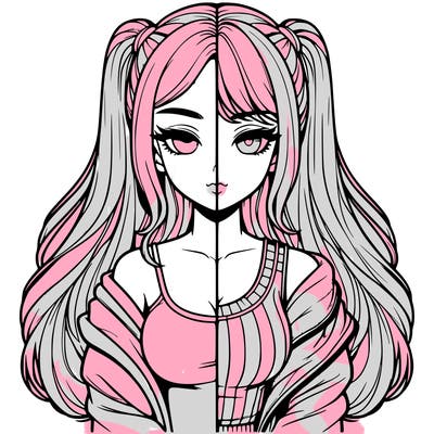 realistic girl split