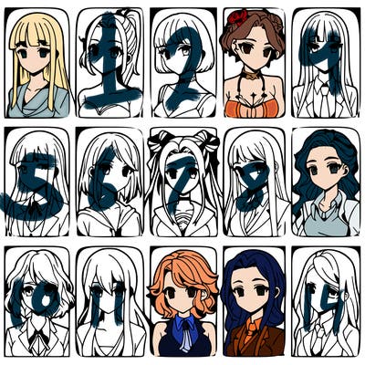 girls that look diffrent anime