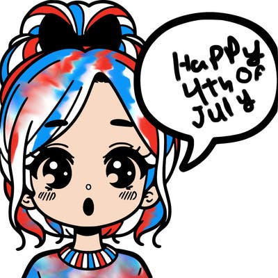 a girl with a word bubble by her mouth