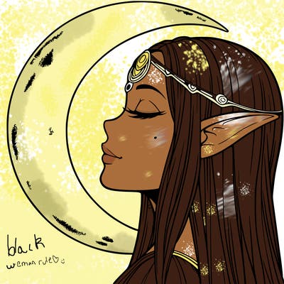 a realistic moon elf
