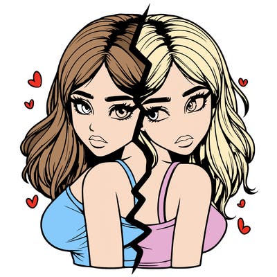 realistic girl split