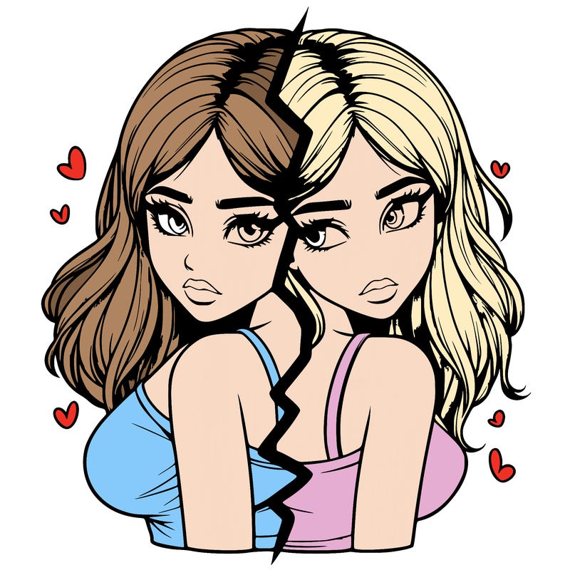 realistic girl split