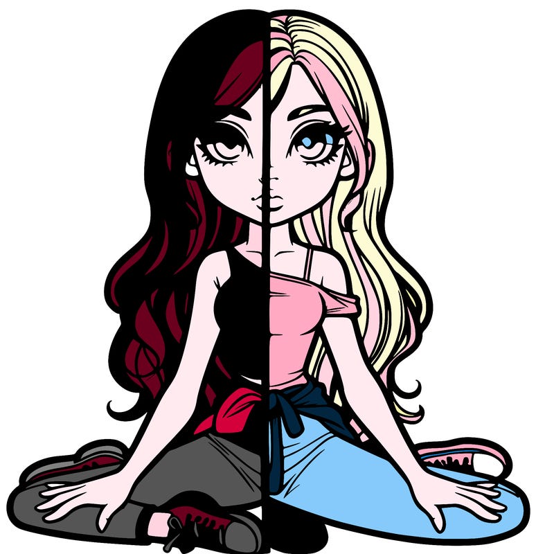 realistic girl split