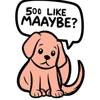 a puppy that says 5 like maybe