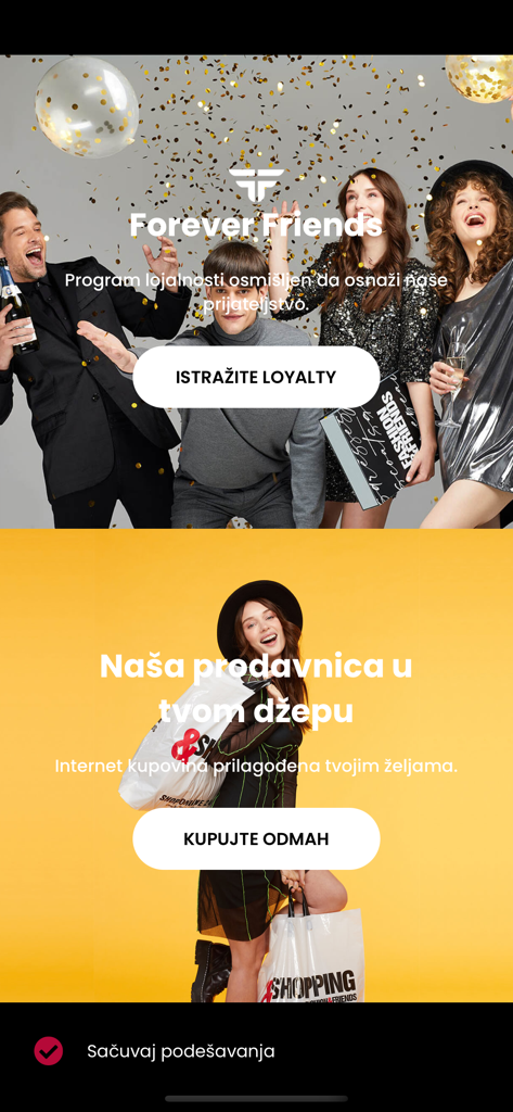 Fashion&Friends - Promoción de la app móvil Fashion and Friends para el programa de fidelidad y la tienda online