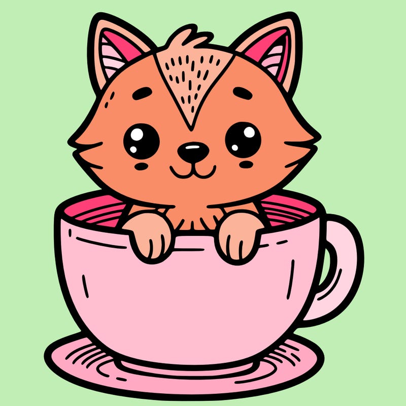 animal in a cup