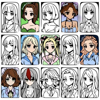 girls that look diffrent anime