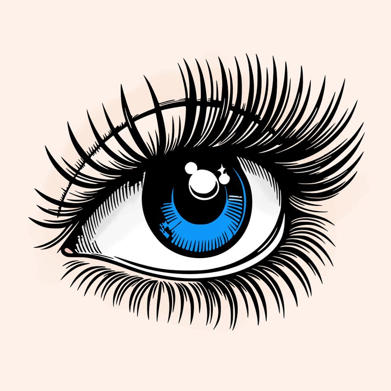 realistic eye long eylashes