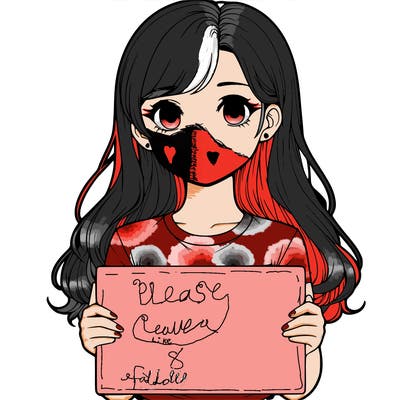 realistic girl holding a sign