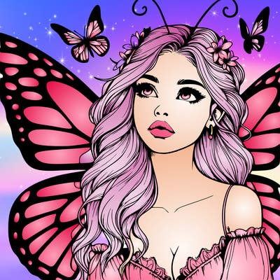 butterfly fairy realistic girl
