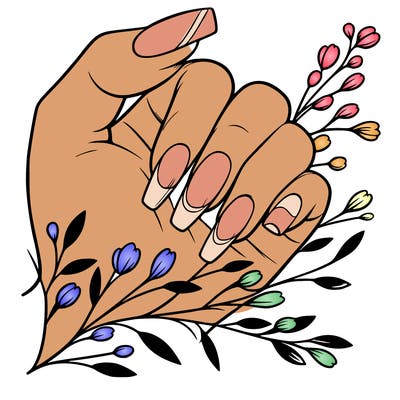 nails with french tip