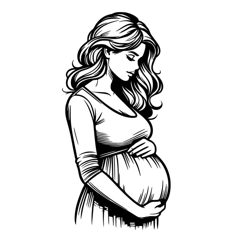 realistic, pregnant lady