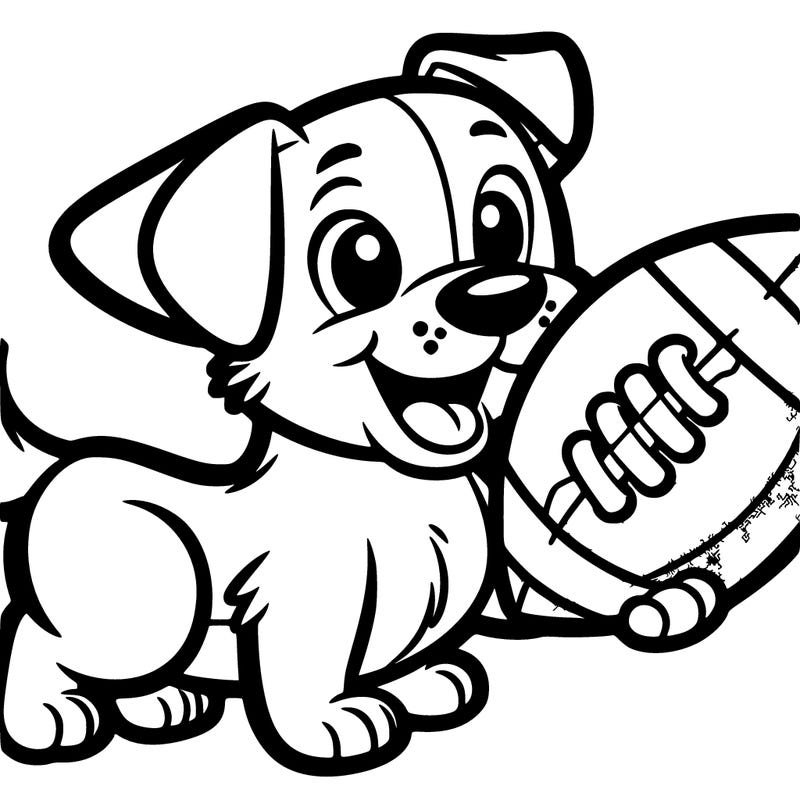 dog with football