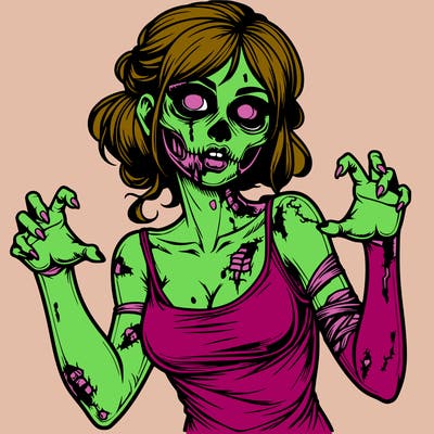 realistic zombie girl