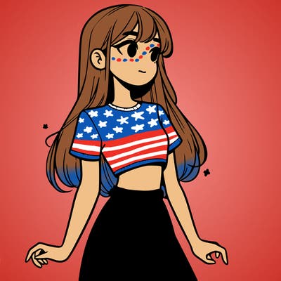 girl in a cute crop top