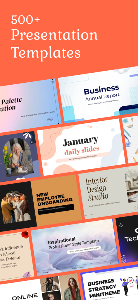 Ai PPT Maker App : PPT Editor - Una colección de plantillas de presentación diversas y profesionales para negocios, educación y proyectos creativos dentro de la app AI PPT Maker.