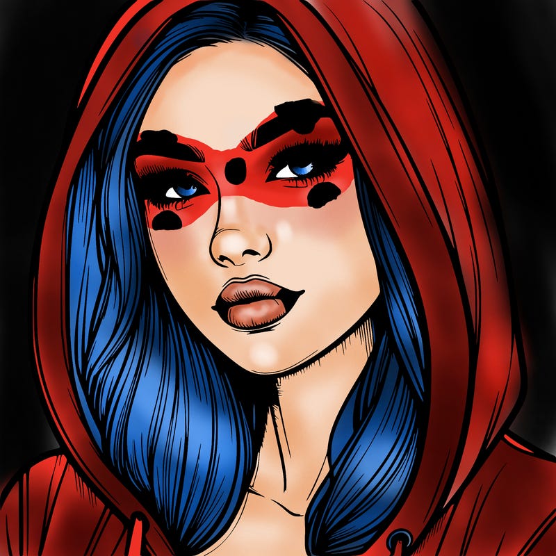 realistic beautiful woman with hoodie