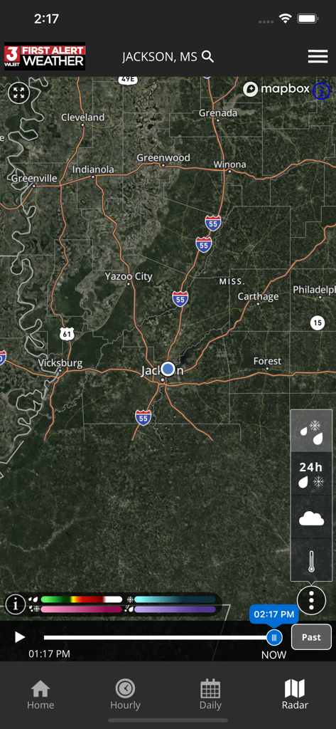 First Alert Weather - Interactive radar map of Jackson Mississippi on the First Alert Weather app