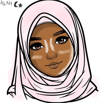 realistic girl with hijap