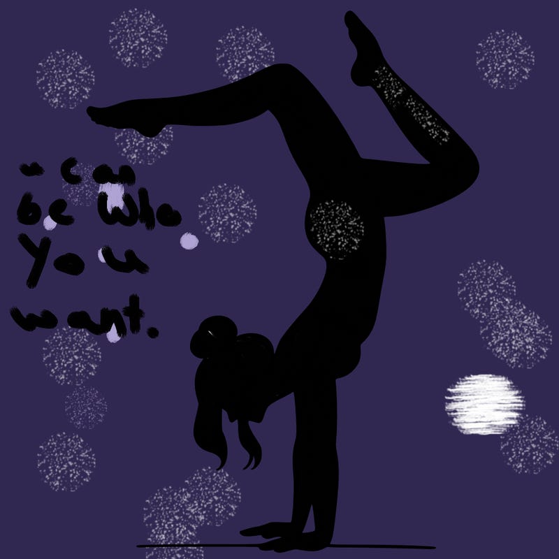 a woman doing a handstand