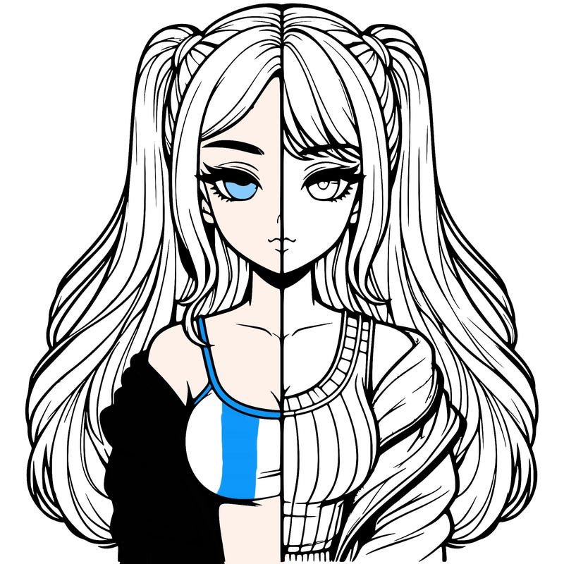 realistic girl split