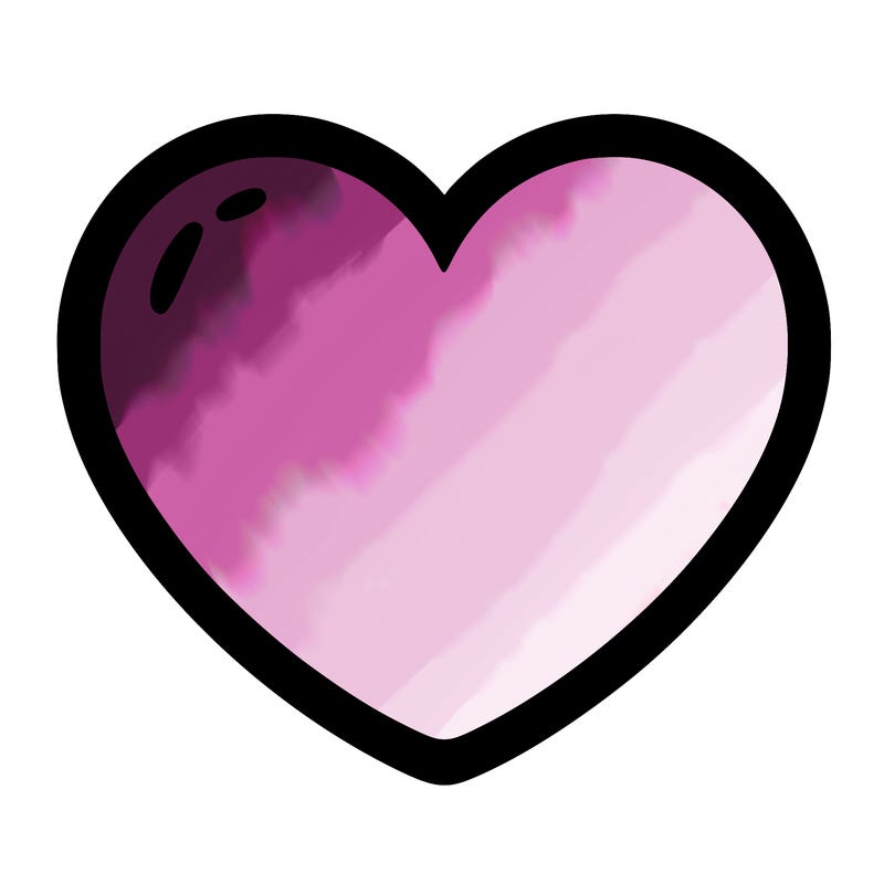 a blank heart