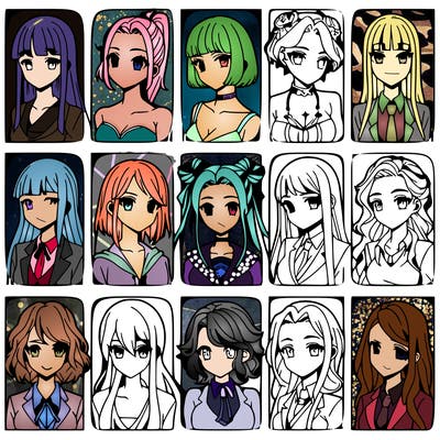 girls that look diffrent anime