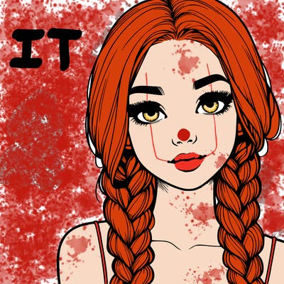 realistic girl with braids