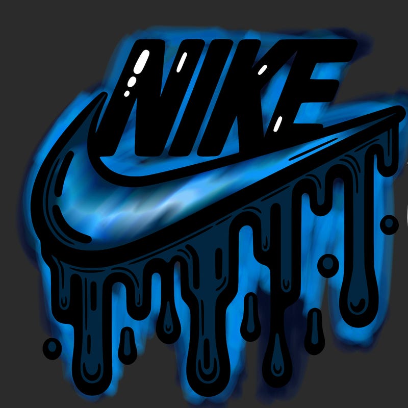 dripping nike logo
