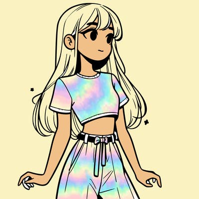 girl in a cute crop top