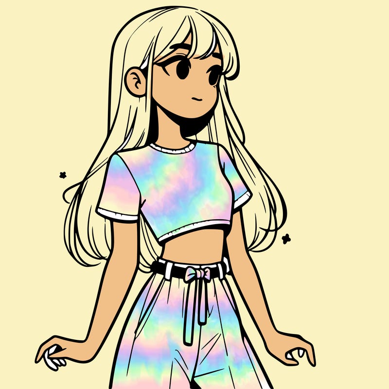 girl in a cute crop top