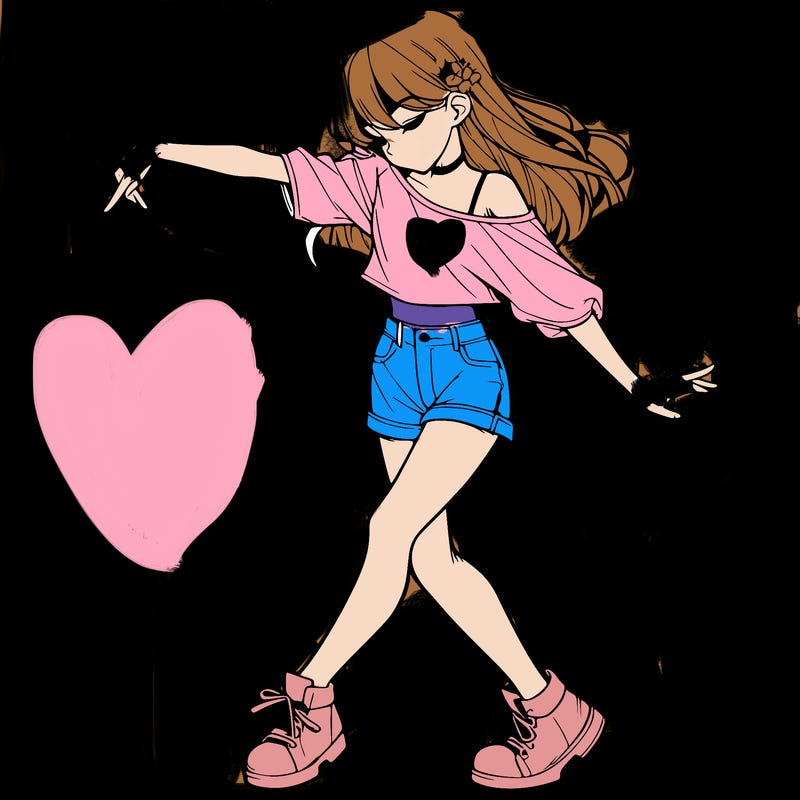 realistic girl danceing