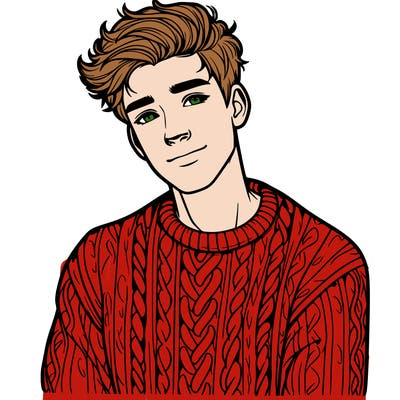 realistic guy with a beautiful jumper