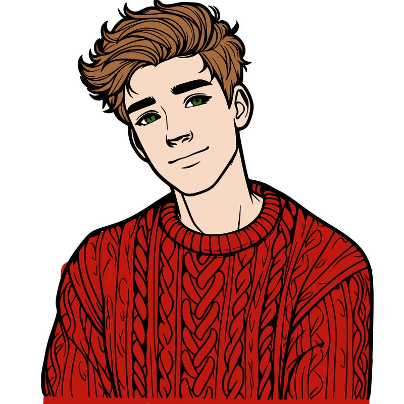 realistic guy with a beautiful jumper