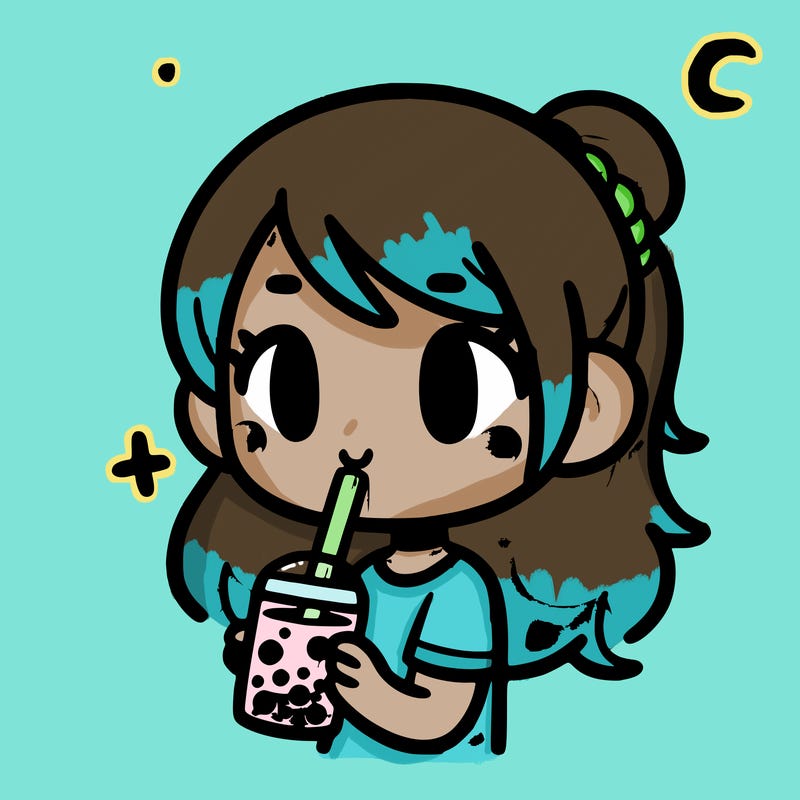 girl drinking boba