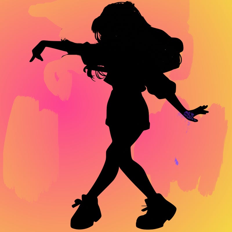 realistic girl danceing