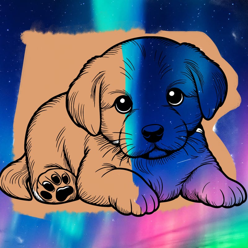 a cute realistic puppy