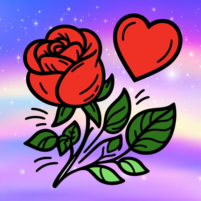 rose and heart