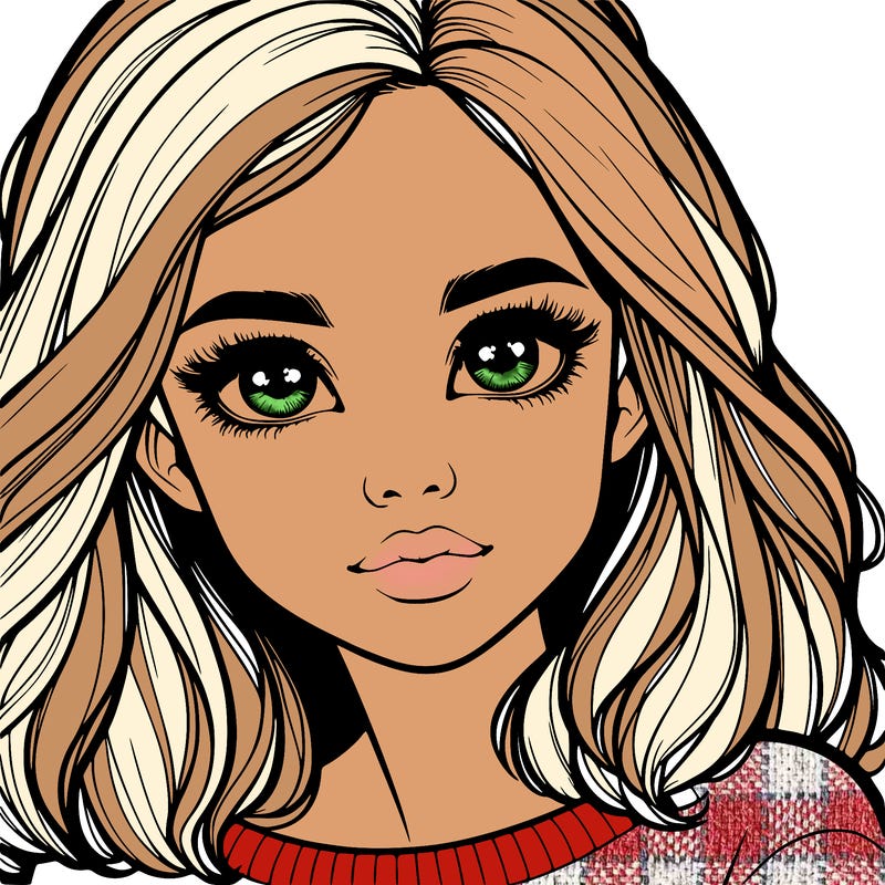 realistic girl whith cute eyes