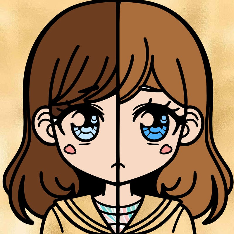 a split of a girl