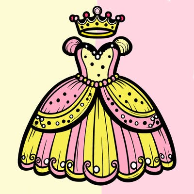 gown with tiara