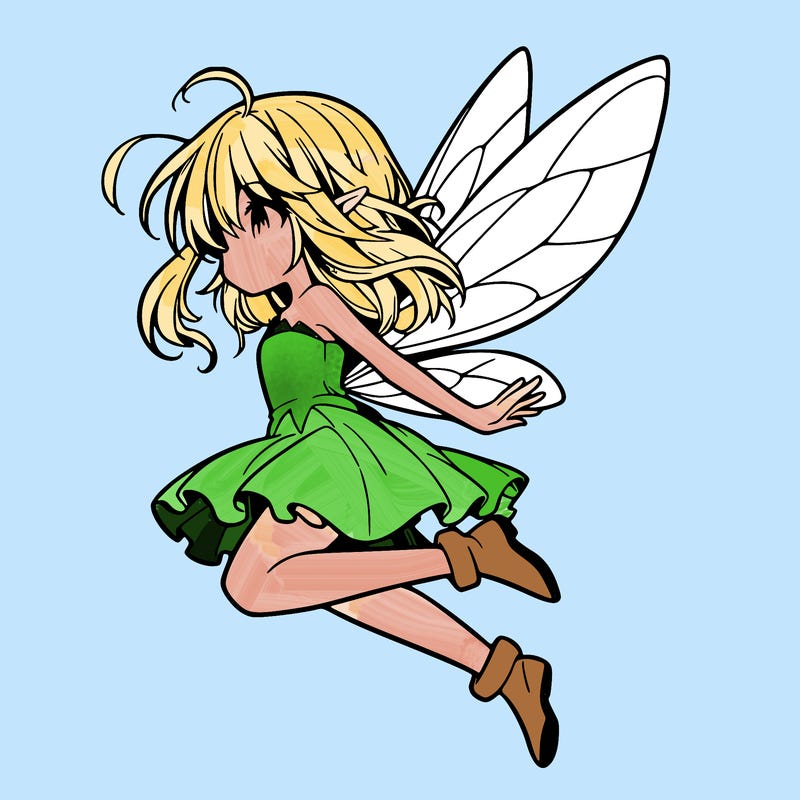 manga fairy flying